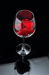 Cup of rose petals