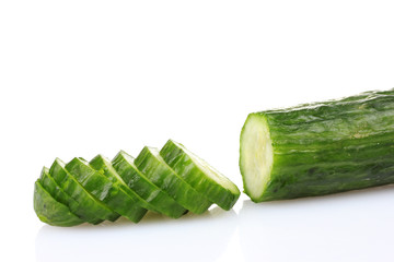 fresh cucumber isolated on white