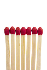 Streichhölzer in Reihe