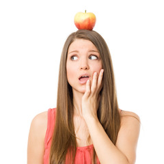 Girl with apple