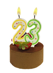 cake with number candles