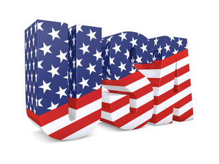 US presidential election in 2012 3d render