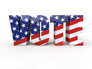 US presidential election in 2012 3d render