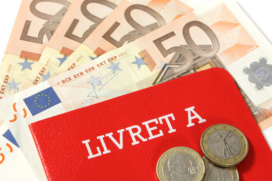 Livret A avec billets et monaie
