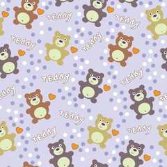 Seamless texture with bears