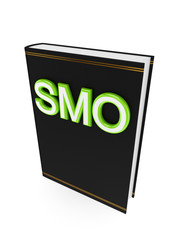 Black book with a green word SMO.