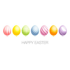 Easter Card 7 Easter Eggs Pastel