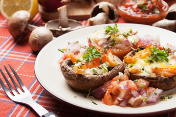 Stuffed portabello mushrooms