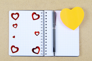 Notebook and pen