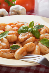 Gnocchi di patata with basilico and tomato sauce