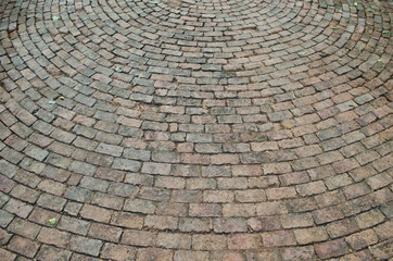 Fototapeta premium Texture of brickwork on the ground