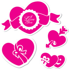 Valentine day heart. I love you sticker