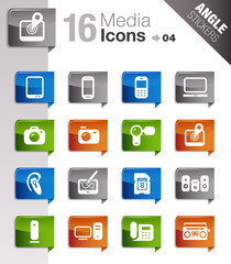 Angle Stickers - Media Icons