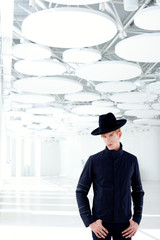 black far west modern fashion man with hat