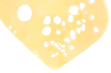 slice of cheese isolated
