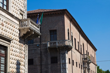 Fototapeta na wymiar Historical Palaces. Ferrara. Emilia-Romagna. Italy.