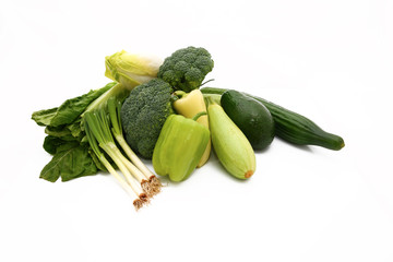 Green raw vegetables