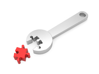 Wrench and puzzle