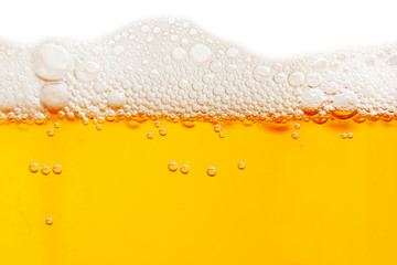 Close up of beer bubbles - obrazy, fototapety, plakaty