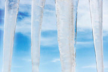 icicles on blue