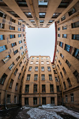 Wide panoramic well yard