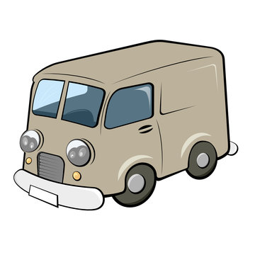 lieferwagen transport cartoon
