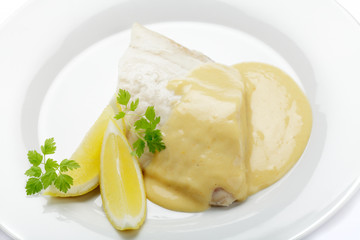 Seelachsfilet mt Senfsoße