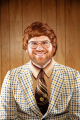 Portrait of a Nerdy Game Show host Retro Clothing