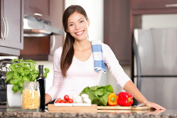 Kitchen woman making food