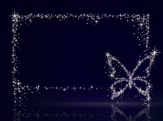 キラキラバタフライフレーム（アゲハ蝶）