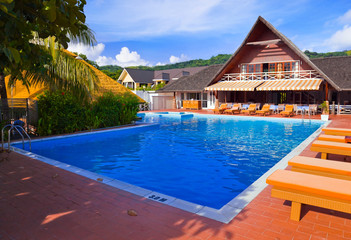 Pool at tropical island