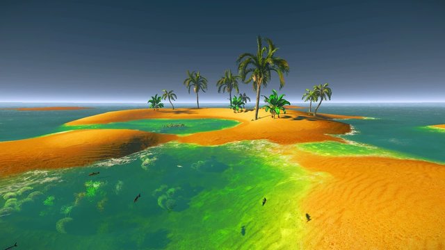 Atoll in the Pacific ocean