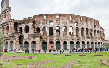 Fototapeta premium view on Coliseum in Rome, Italy