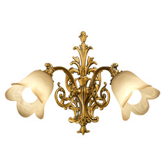 vintage wall lamp isolated on white