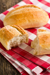 the bun on checkered napkin