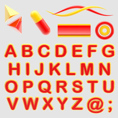 Make your logo abc alphabet set with emblems