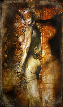 Android girl painted
