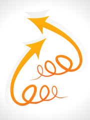 abstract orange arrow style