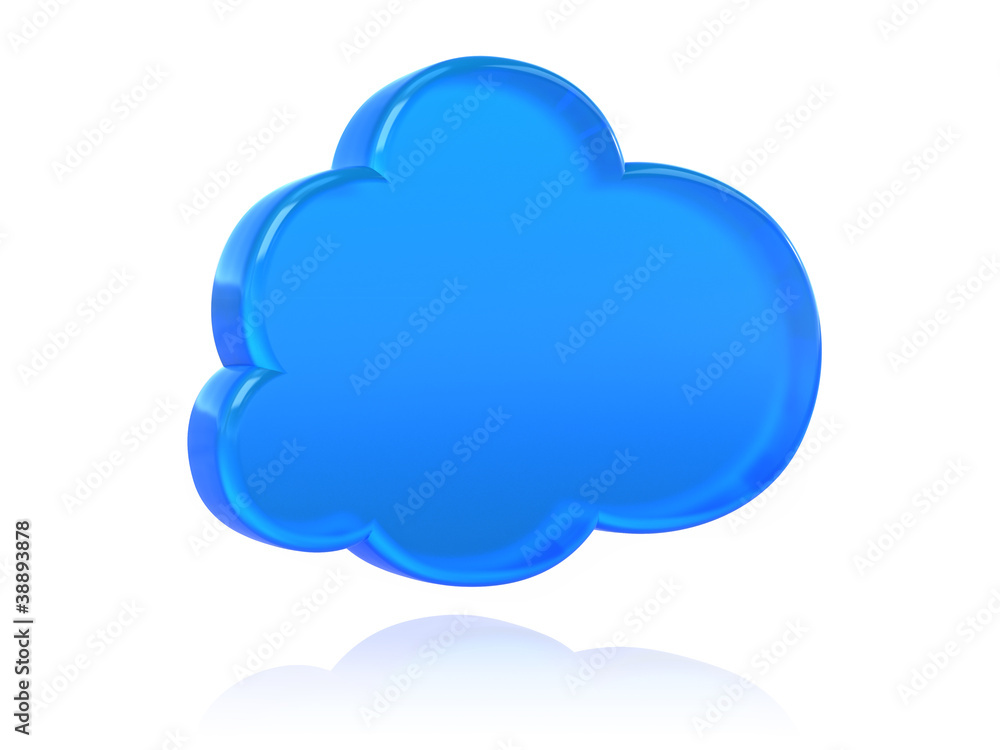 Aufkleber cloud computing symbol - 3d render
