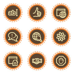 Internet web icons set 1, vintage buttons