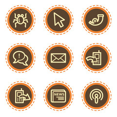 Fototapeta premium Internet web icons set 2, vintage buttons