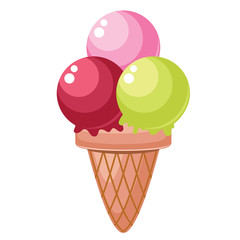 Isolated colorful ice cream