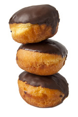 chocolate donut isolated on a white background