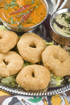 Indian food, Medhu Vada, Lentil fritters