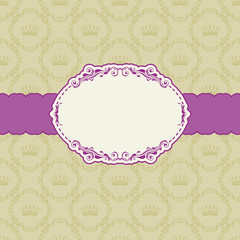 Template frame design for greeting card .