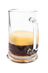 Dark beer. Photo pour beer into a glass