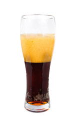 Dark beer. Photo pour beer into a glass