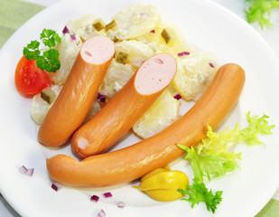 Kartoffeln, Teller, Salat