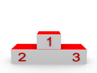 3D rendered isolated podium