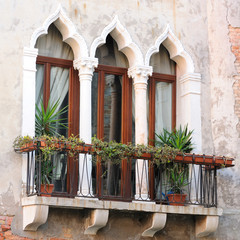 Fototapeta na wymiar Detail of Venetian Architecture, Venice, Italy